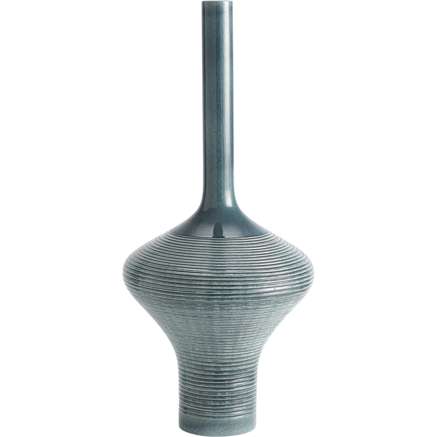 003 SI-2445410 | Primary Silo | Ridged Bottle by Global Views in azure. Made from ceramic in a eclectic & global style.