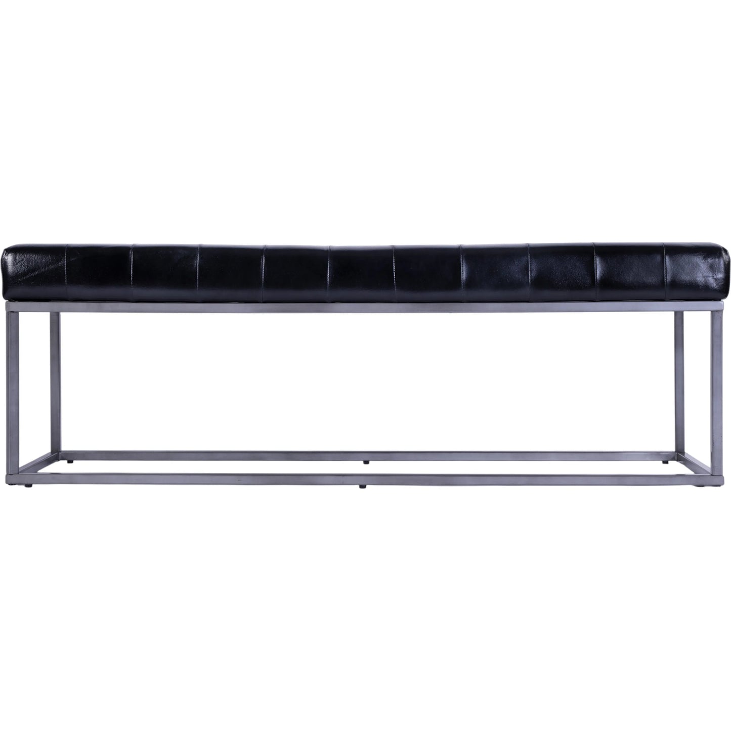 003 SI-2472693 | Additional Silo | Knox Accent Bench by Butler Specialty Company in black leather. Made from iron, leather, engineered wood in a traditional style.
