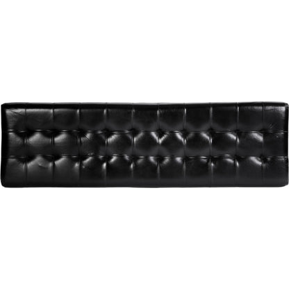 Knox Accent Bench by Butler Specialty Company in black leather. Made from iron, leather, engineered wood in a traditional style.
