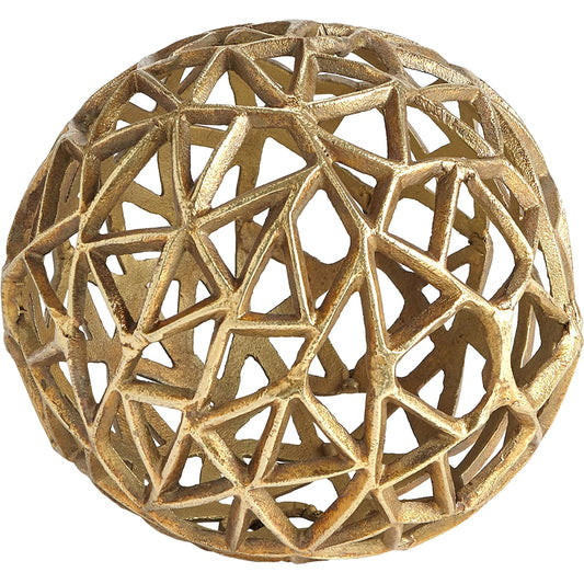 Jali Ball by Global Views in antique brass. Made from unique in a modern style.