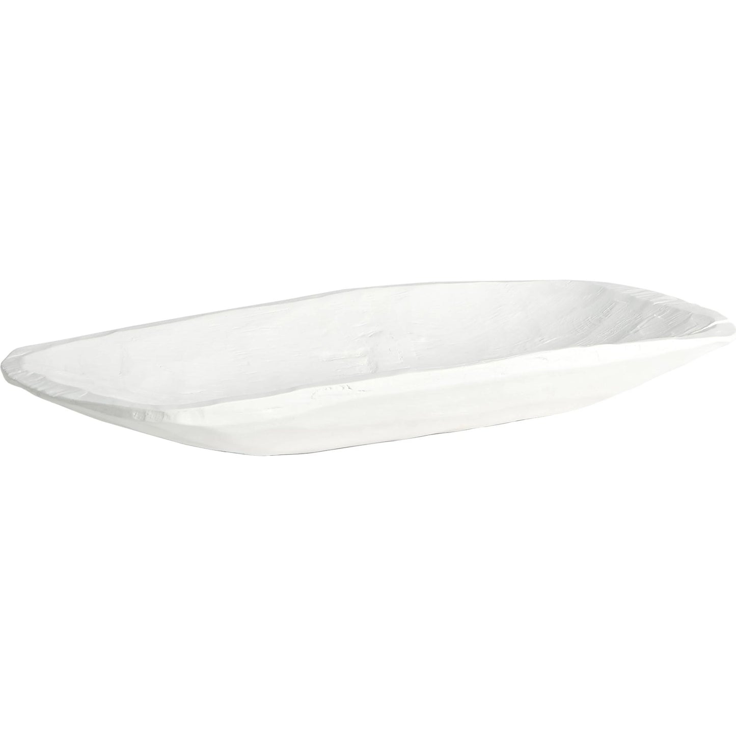 001 SI-2323534 | Primary Silo | Faux Timber Rectangular Bowl by Global Views in matte white. Made from unique in a modern style.