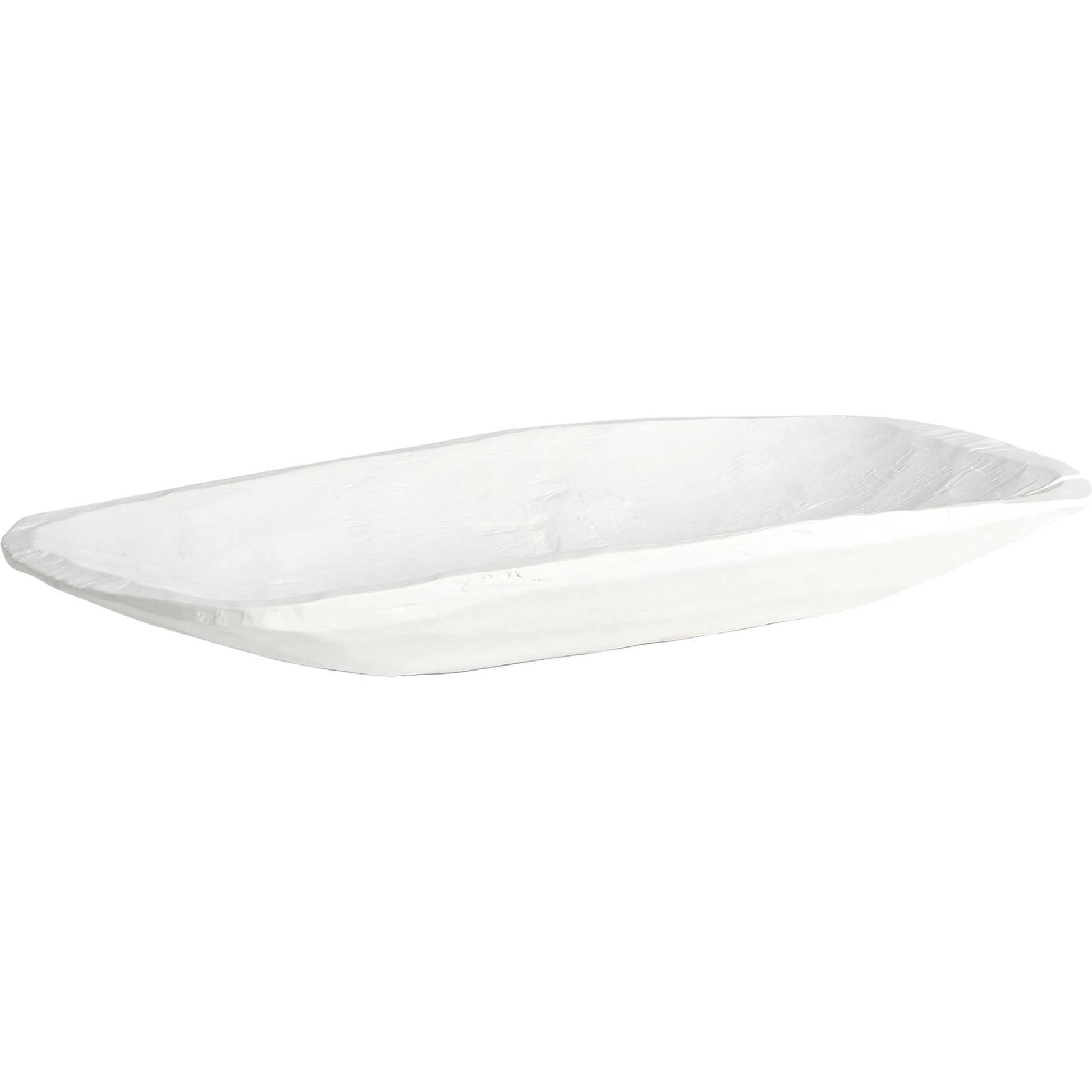 Faux Timber Rectangular Bowl by Global Views in matte white. Made from unique in a modern style.