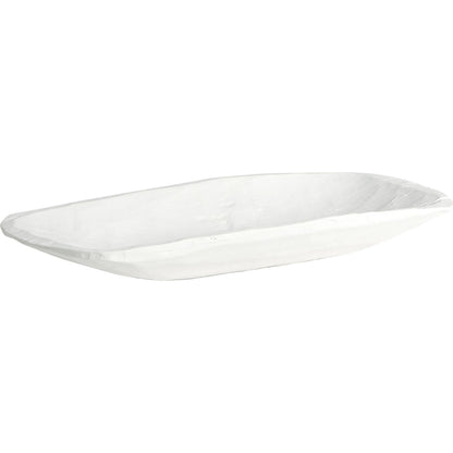 Faux Timber Rectangular Bowl by Global Views in matte white. Made from unique in a modern style.