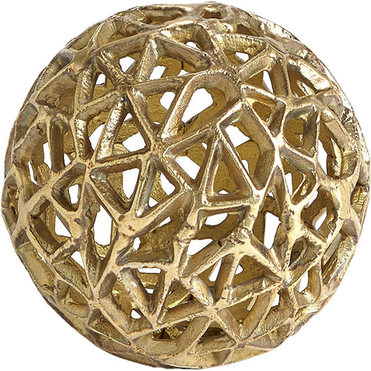 Jali Ball by Global Views in antique brass. Made from unique in a modern style.