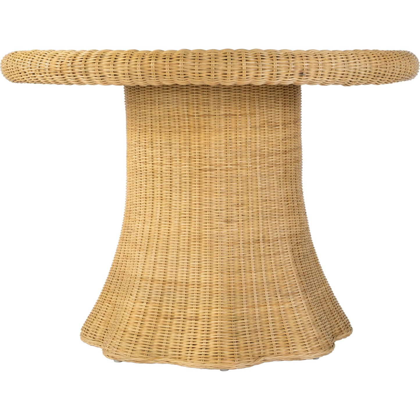 002 SI-2458698 | Additional Silo | Flora Dining Table by Butler Specialty Company in natural rattan. Made from rattan, misc wood, plywood, clear glass in a rustic style.