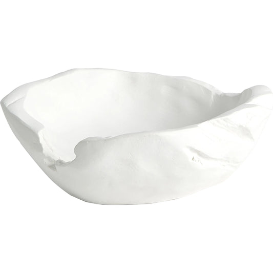 Faux Timber Bowl by Global Views in matte white. Made from unique in a modern style.