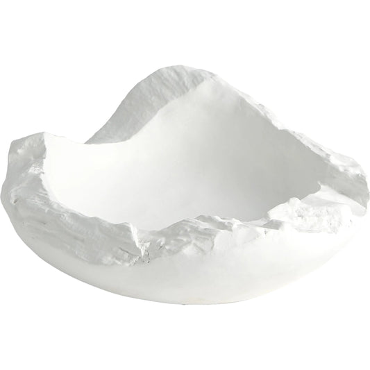 Faux Timber Bowl by Global Views in matte white. Made from unique in a modern style.