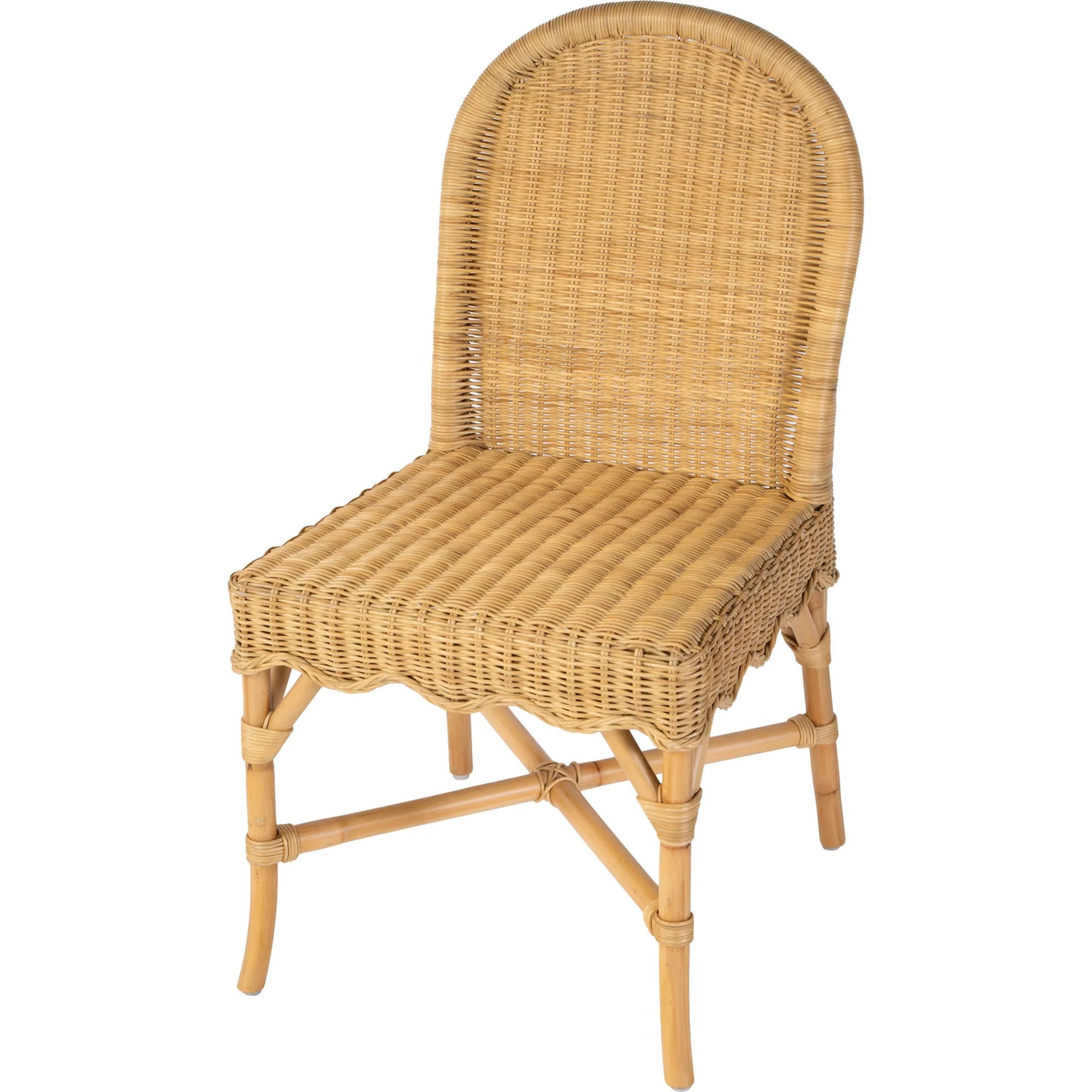 Flora Dining Chair by Butler Specialty Company in natural rattan. Made from rattan in a rustic style.