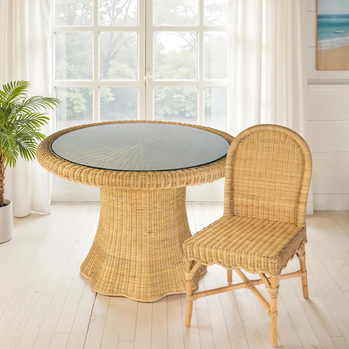 007 SI-2458697 | Lifestyle | Flora Dining Chair by Butler Specialty Company in natural rattan. Made from rattan in a rustic style.