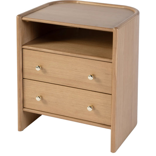 Colin Nightstand by Butler Specialty Company in light oak. Made from mdf, plywood, pine, acacia, oak in a unique style.