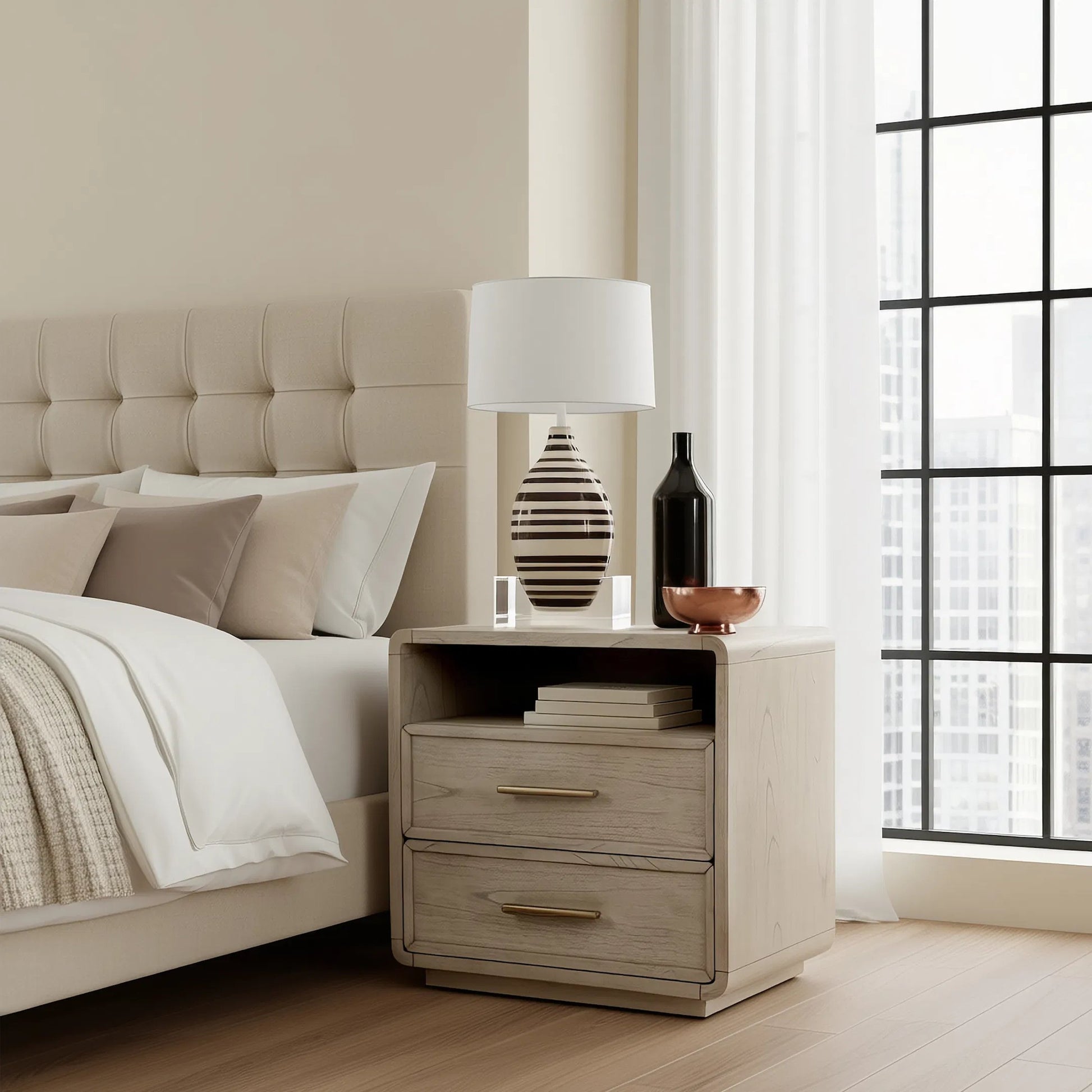 Keenan Nightstand by Butler Specialty Company. Made from mdf, mindi, mindi veneer, laminated veneer lumber, plywood in a traditional style.