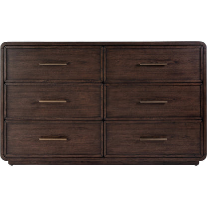 Keenan Dresser by Butler Specialty Company in brown sugar espresso. Made from mdf, mindi, mindi veneer, laminated veneer lumber, plywood in a traditional style.