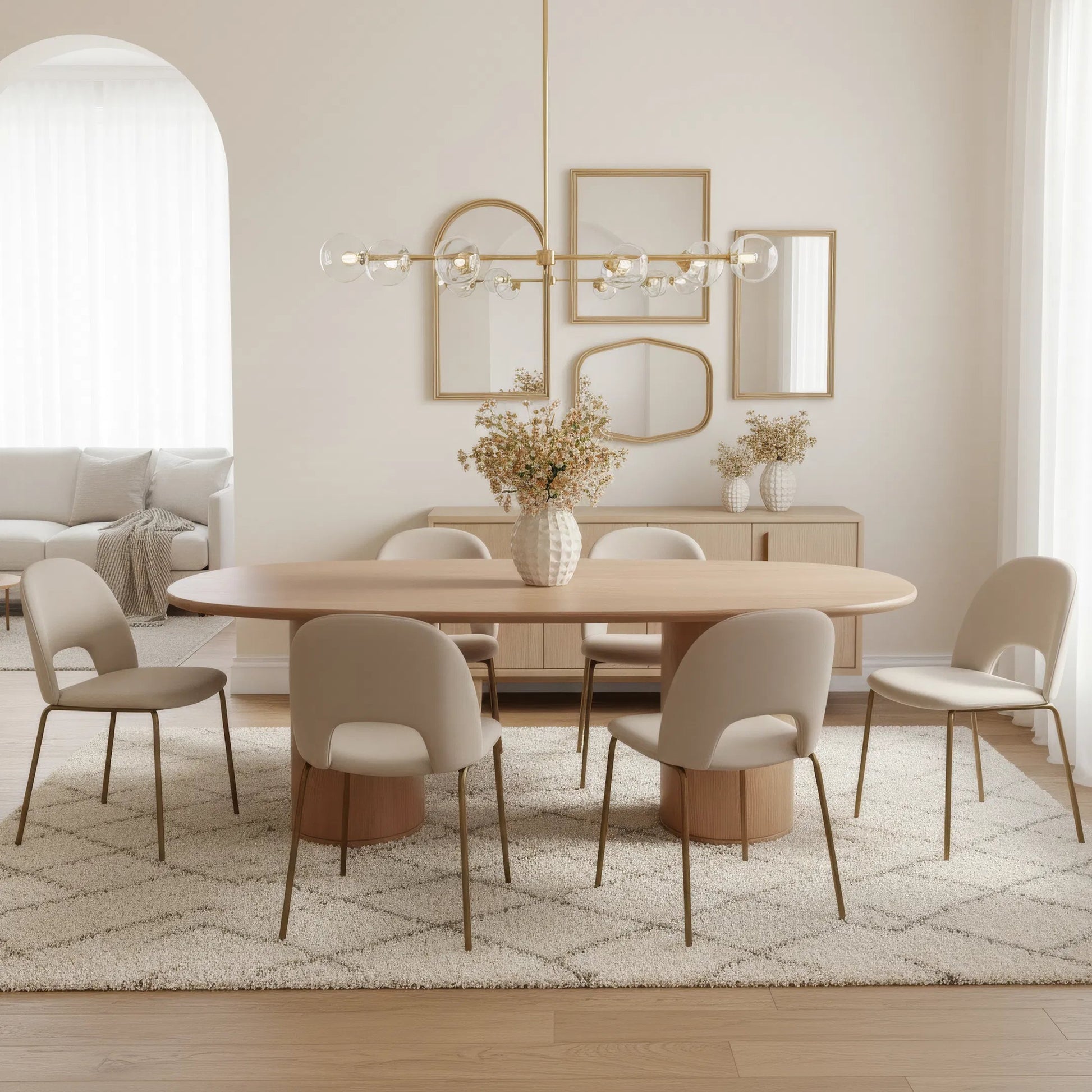 Kersten Dining Table by Butler Specialty Company. Made from mdf, rubberwood, mindi veneer in a transitional style.