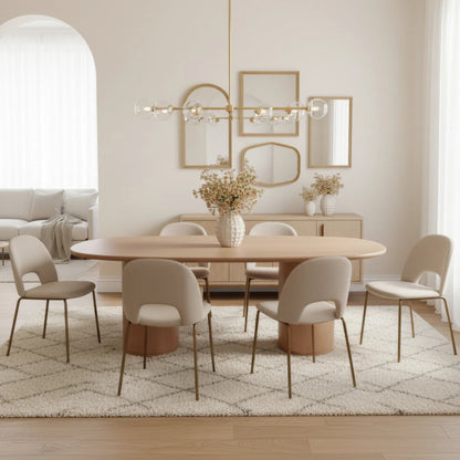 Kersten Dining Table by Butler Specialty Company. Made from mdf, rubberwood, mindi veneer in a transitional style.