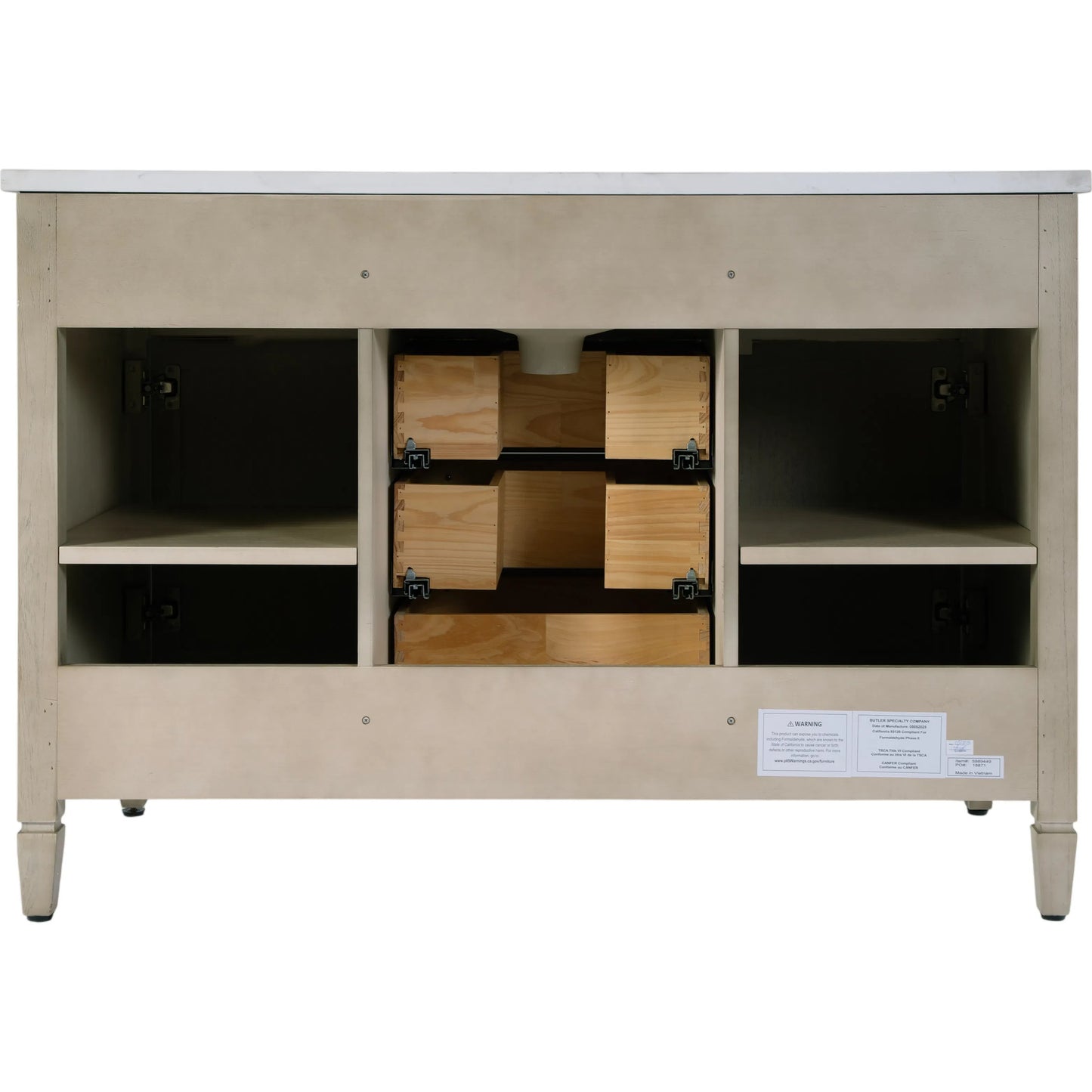007 SI-2472680 | Additional Silo | Flagstaff Bathroom Vanity by Butler Specialty Company in desert sand. Made from mdf, mindi, quartz, pine, ceramic, plywood, composite wood, veneer in a transitional style.