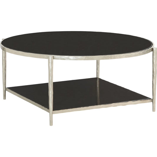 Circle/Square Cocktail Table by Global Views in black and nickel. Made from unique in a unique style.