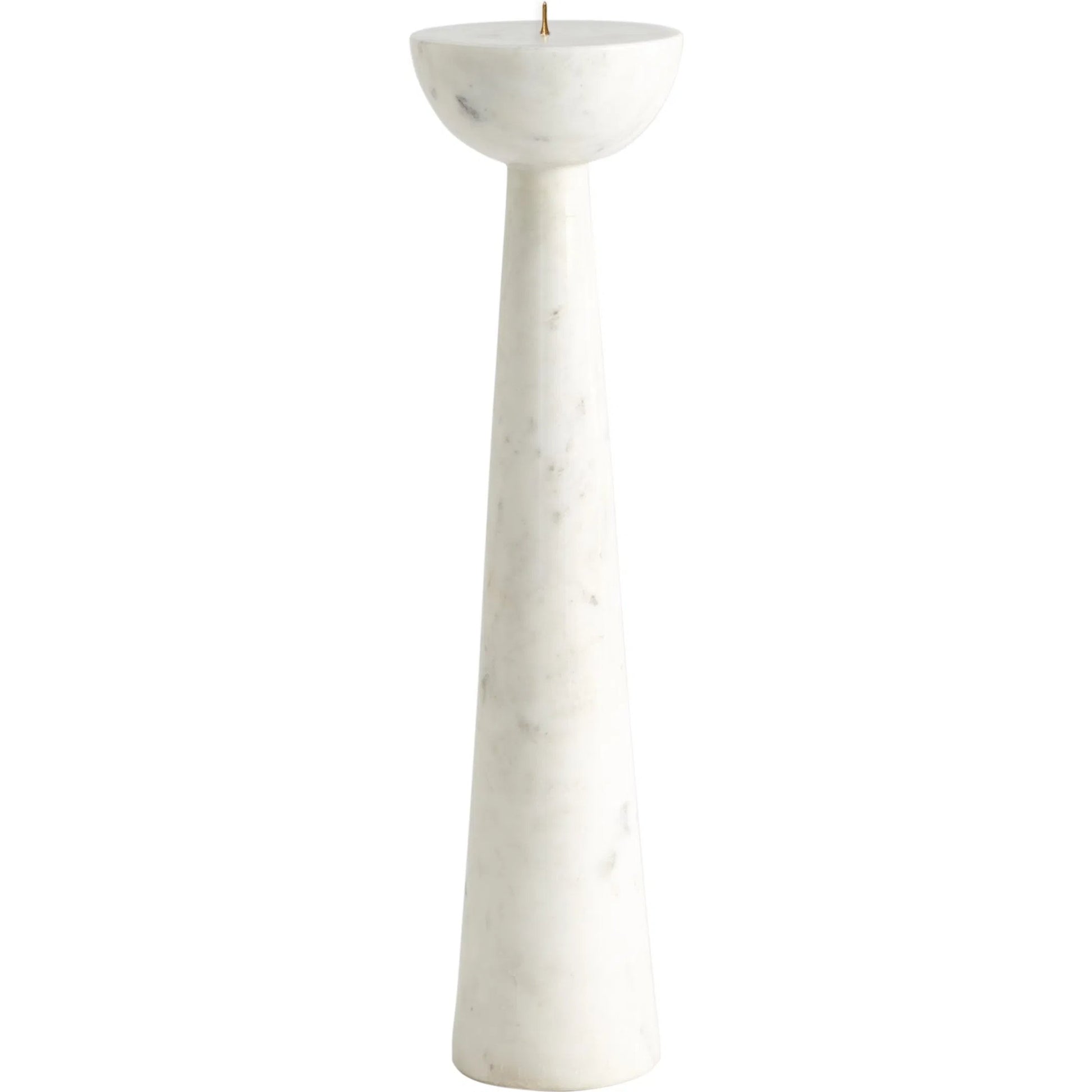 Round Top Candle Stand by Global Views. Made from marble in a transitional style.