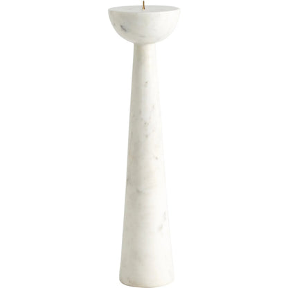 Round Top Candle Stand by Global Views. Made from marble in a transitional style.