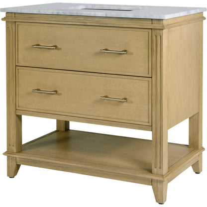 Lois Bathroom Vanity by Butler Specialty Company in light oak wire brushed. Made from mdf, eucalyptus, marble, pine, ceramic, plywood, composite wood, veneer in a transitional style.