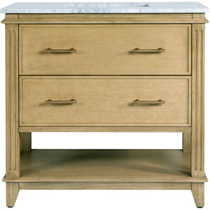Lois Bathroom Vanity by Butler Specialty Company in light oak wire brushed. Made from mdf, eucalyptus, marble, pine, ceramic, plywood, composite wood, veneer in a transitional style.