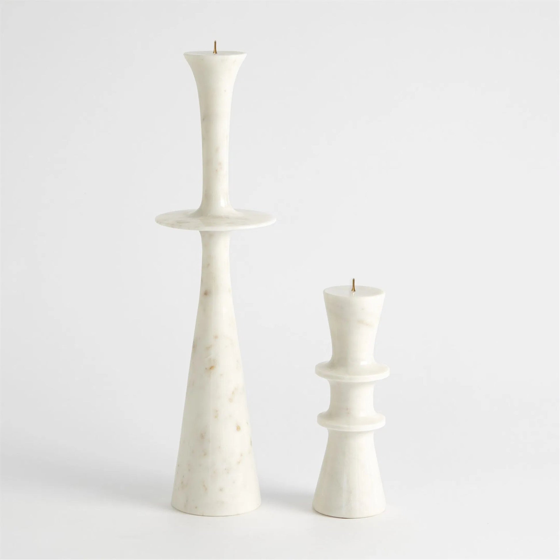 Center Flair Candle Stand by Global Views in marble. Made from unique in a modern style.
