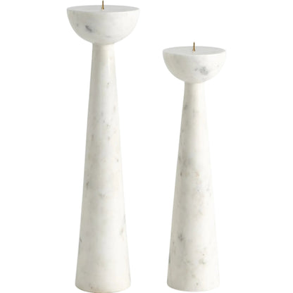 Round Top Candle Stand by Global Views. Made from marble in a transitional style.