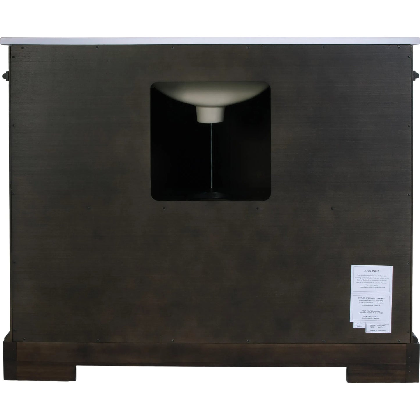 004 SI-2458712 | Additional Silo | Maurice Bathroom Vanity by Butler Specialty Company in chocolate. Made from mdf, oak, quartz, acacia, ceramic, plywood, composite wood, veneer in a traditional style.