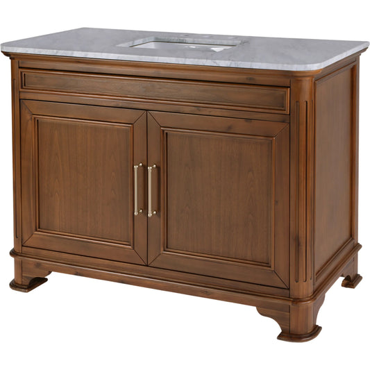 001 SI-2458687 | Primary Silo | Colorado Bathroom Vanity by Butler Specialty Company in natural walnut. Made from mdf, acacia, marble, ceramic, plywood, walnut veneer in a unique style.