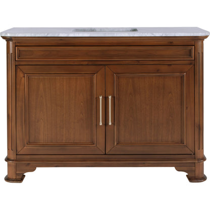 Colorado Bathroom Vanity by Butler Specialty Company in natural walnut. Made from mdf, acacia, marble, ceramic, plywood, walnut veneer in a unique style.