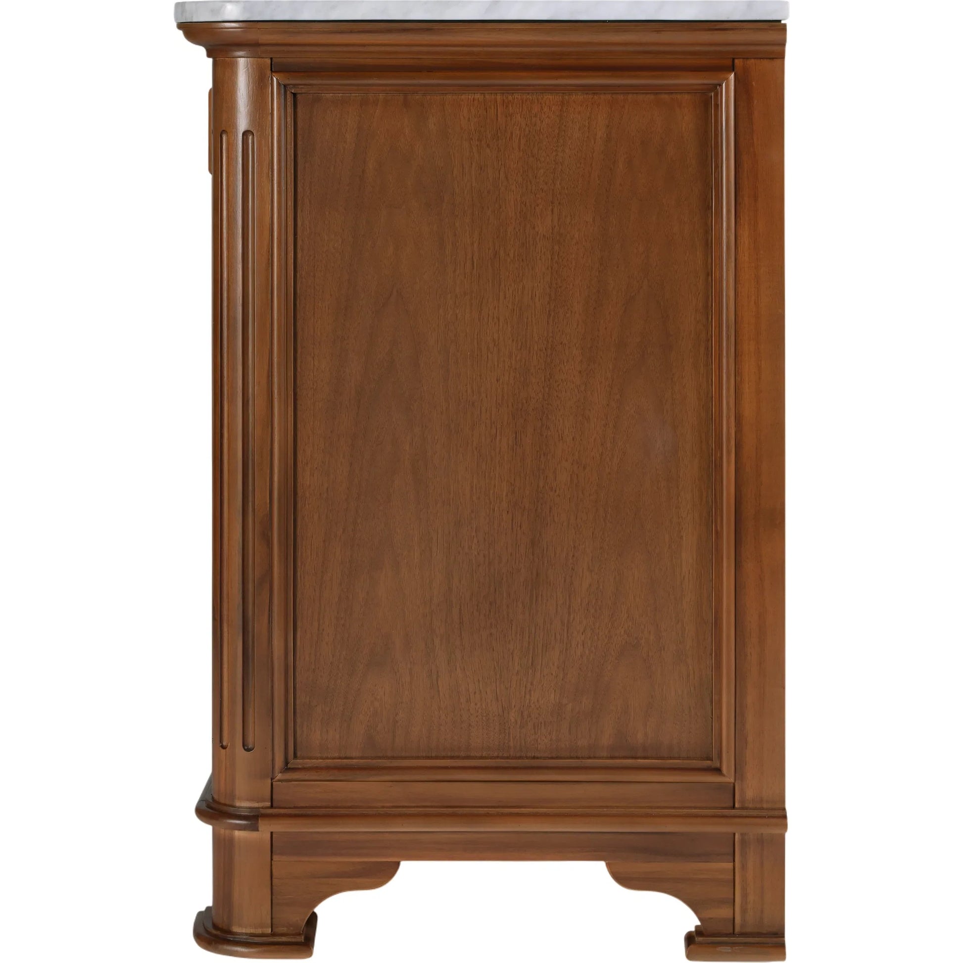 Colorado Bathroom Vanity by Butler Specialty Company in natural walnut. Made from mdf, acacia, marble, ceramic, plywood, walnut veneer in a unique style.