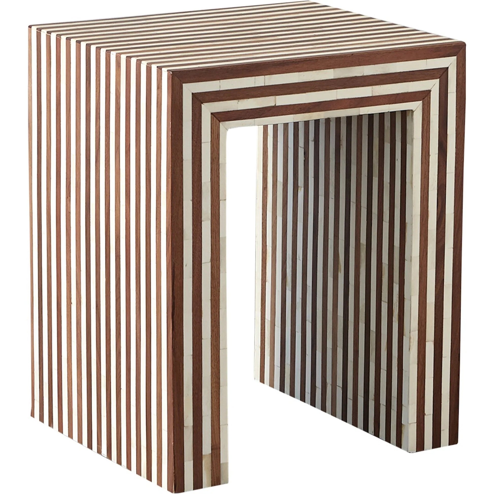 Sienna Nesting End Table by Global Views in walnut. Made from unique in a eclectic & global style.