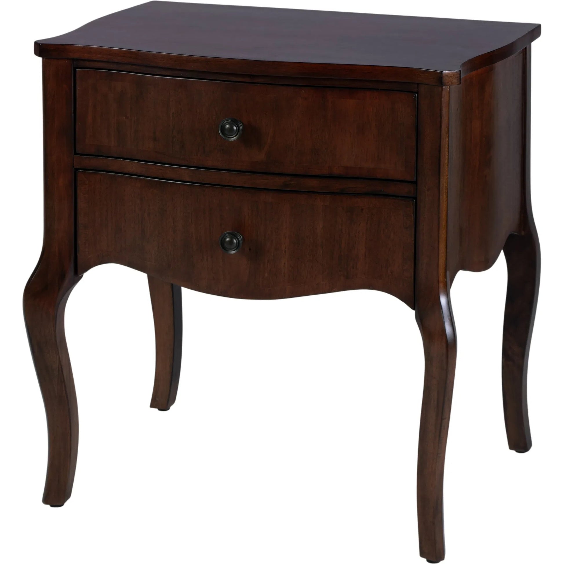 Beasley Nightstand by Butler Specialty Company in brown and olive ash. Made from mahogany, mdf, mahogany veneer, laminated veneer lumber in a unique style.