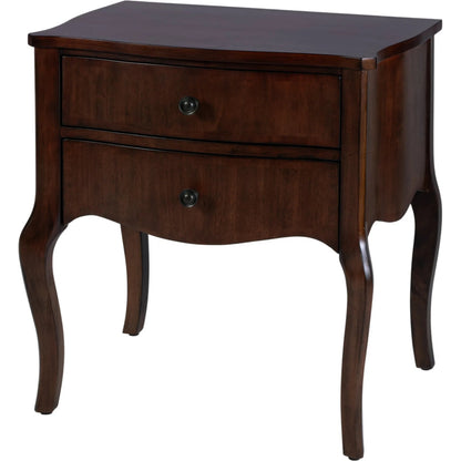 Beasley Nightstand by Butler Specialty Company in brown and olive ash. Made from mahogany, mdf, mahogany veneer, laminated veneer lumber in a unique style.