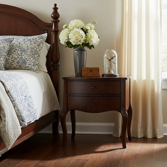 Beasley Nightstand by Butler Specialty Company in brown and olive ash. Made from mahogany, mdf, mahogany veneer, laminated veneer lumber in a unique style.