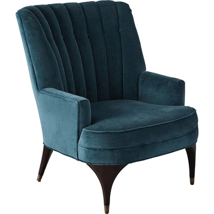 Duncan Chair by Global Views. Made from rubberwood, wood, fabric, 100% cotton velvet made in usa, double rub: 50, 000 in a transitional style.