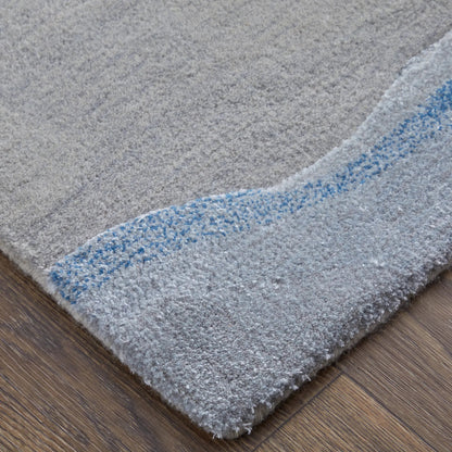 Kawai Rug - KAW8984F by Feizy in blue, gray. Made from wool, viscose in a unique style.
