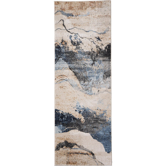Sonora Rug - SNR39NWF by Feizy in tan, blue, gray. Made from polypropylene, polyester, viscose in a unique style.