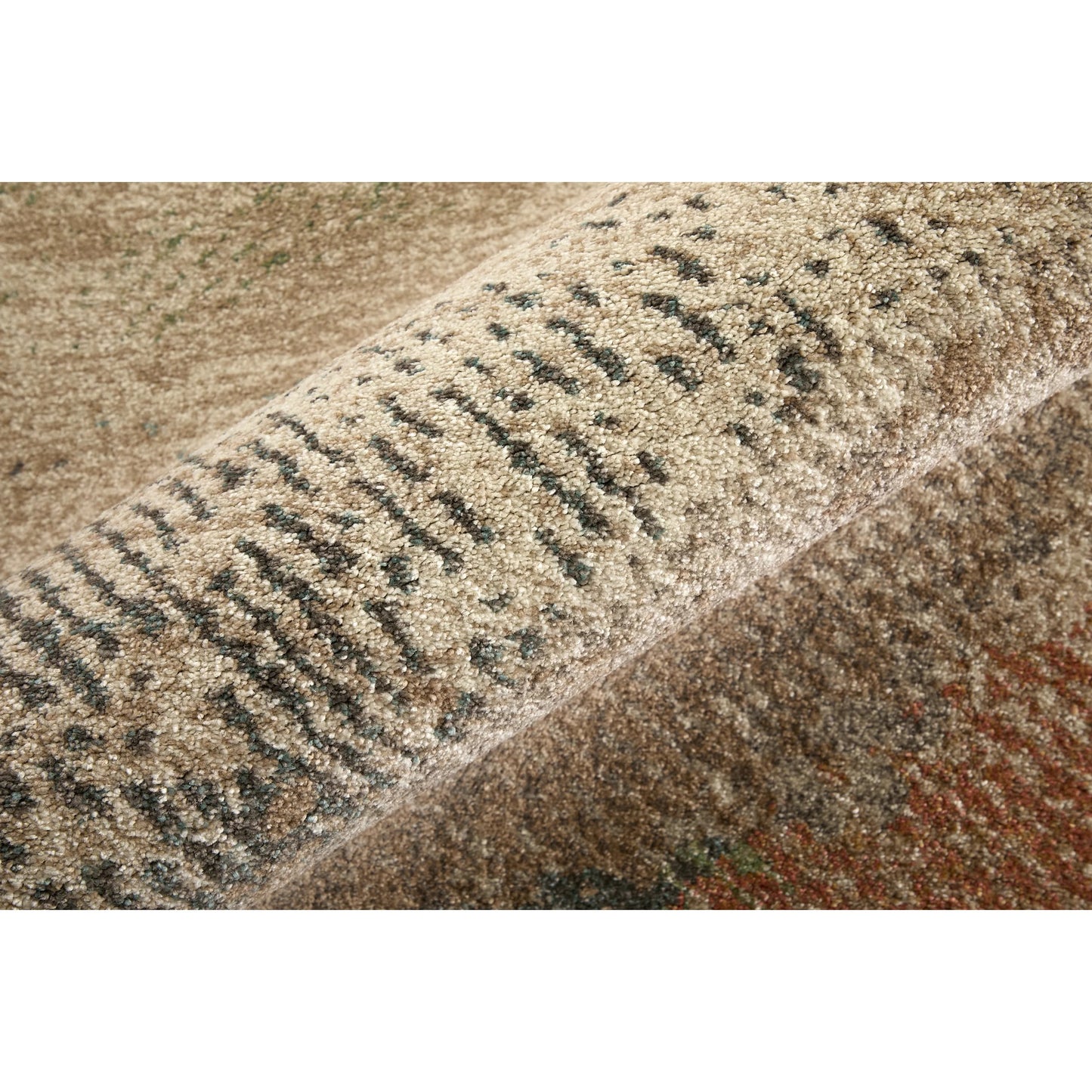 005 SI-2378777,SI-2378778,SI-2378779,SI-2378780,SI-2378781,SI-2378782,SI-2378783,SI-2461505 | Closeup | Eden EDN39QTF Rug by Feizy in brown, tan, blue. Made from polypropylene in a unique style.