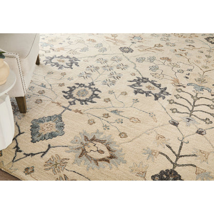 Springfield Transitional & Botanical SPF8A48F Rug by Feizy in ivory, tan, gray. Made from wool in a unique style.