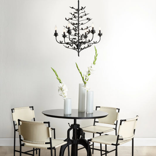 Blooming Chandelier by Jamie Young in black. Made from iron in a modern style.