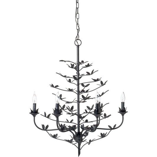 Blooming Chandelier by Jamie Young in black. Made from iron in a modern style.