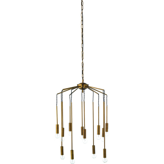 Cascade Pendant by Jamie Young in antique brass. Made from steel in a modern style.