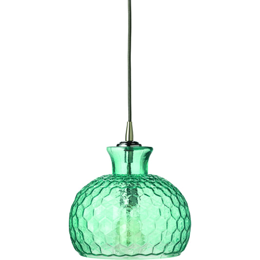 Clark Pendant by Jamie Young in aqua. Made from glass in a modern style.