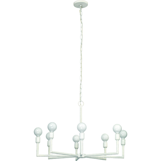 Park Chandelier by Jamie Young in white gesso. Made from steel in a modern style.