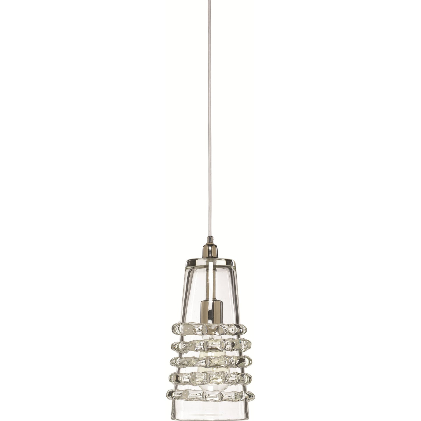 001 S-292050 | Primary Silo | Long Ribbon Pendant by Jamie Young in clear. Made from glass in a modern style.