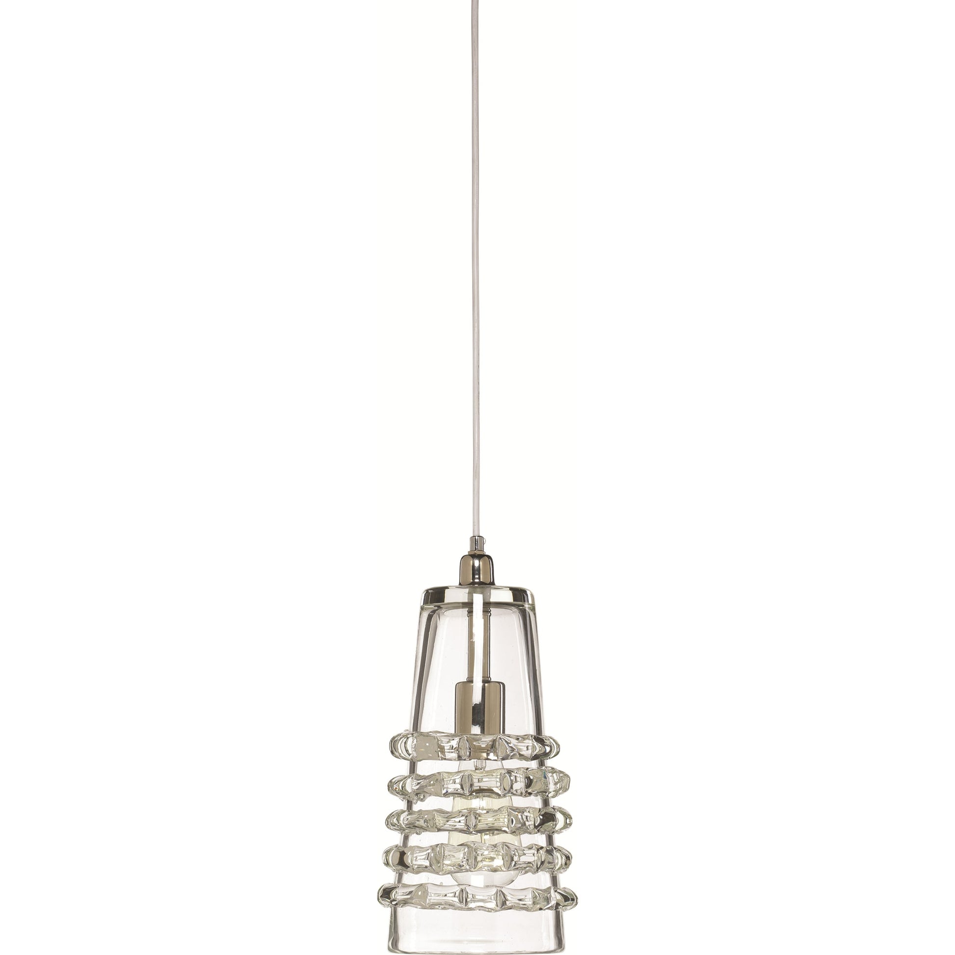 Long Ribbon Pendant by Jamie Young in clear. Made from glass in a modern style.