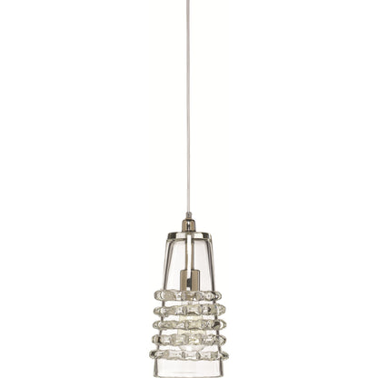 Long Ribbon Pendant by Jamie Young in clear. Made from glass in a modern style.