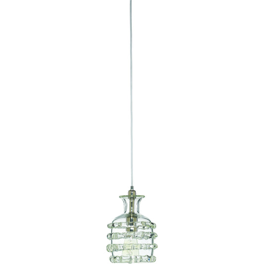 Ribbon Pendant by Jamie Young in clear. Made from glass in a modern style.