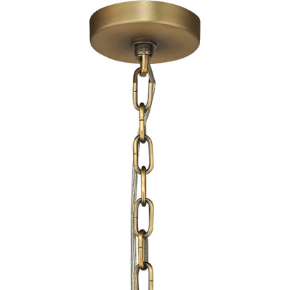 Upsala Chandelier by Jamie Young in pale lavender agate, antique brass. Made from steel, agate in a modern style.