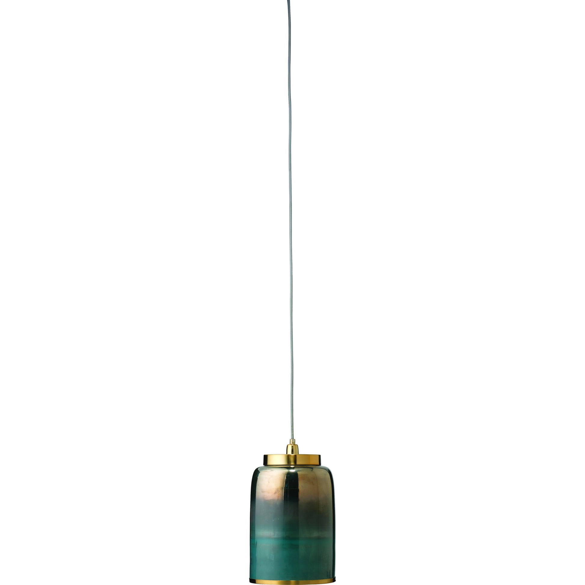 Vapor Pendant by Jamie Young in aqua metallic glass. Made from glass in a eclectic & global style.